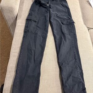 American Eagle Outfitters Black Faded Cargo Pants